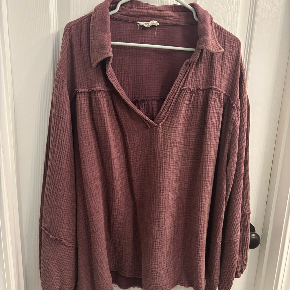 Andree burgundy blouse